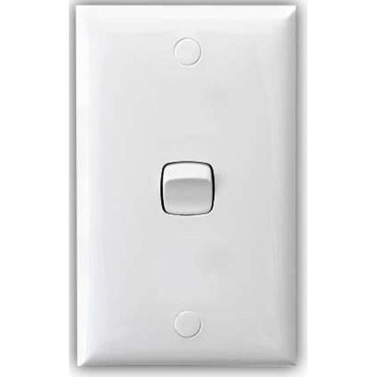 HPM 1 Gang Switch 10A White **