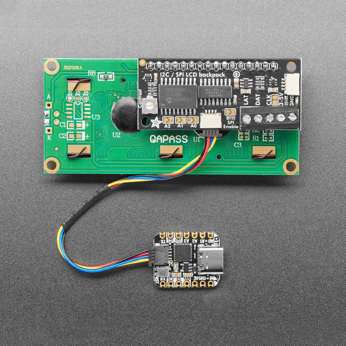 i2c / SPI character LCD backpack - STEMMA QT / Qwiic by Adafruit - The Pi Hut