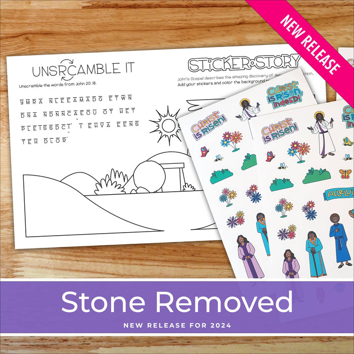 Illustrated Easter Children's Worship Bulletin