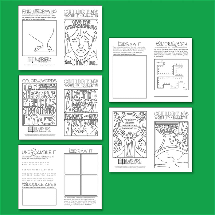 Illustrated Worship Children's Bulletins: Fall 2022