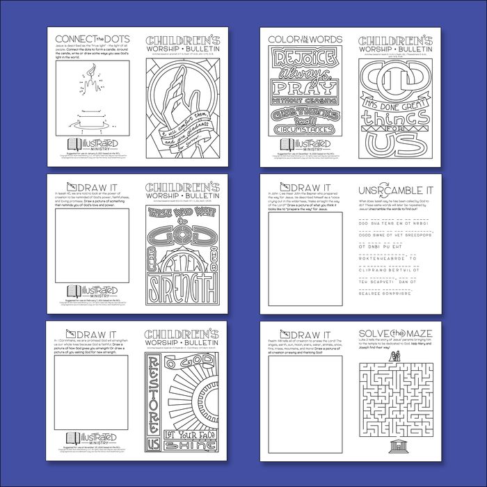 Illustrated Worship Children's Bulletins: Winter 2020-2021