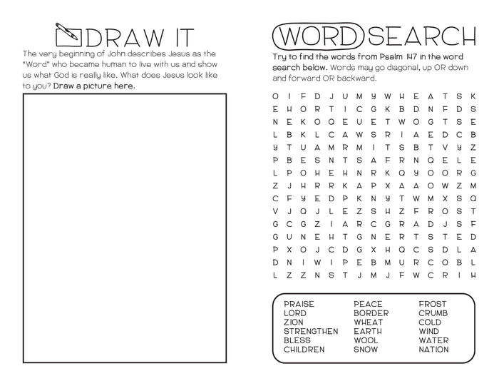 Illustrated Worship Children's Bulletins: Winter 2020-2021