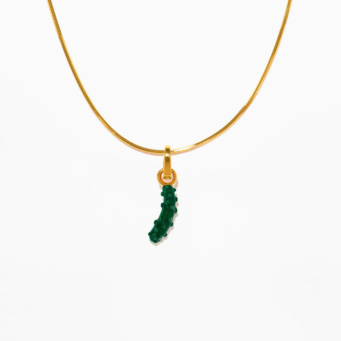 In A Pickle Charm Necklace