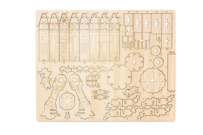 IncrediBuilds: Star Wars: R2-D2 3D Wood Model