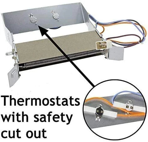 Indesit Tumble Dryer Heater Element + Thermostats compatible with Indesit IDC85UK IDC85SUK Series (2200W)