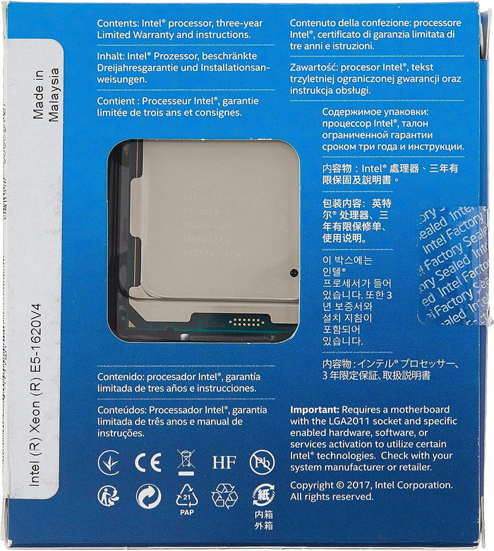 Intel Xeon Processor E5-1620 v4 10MB Cache BX80660E51620V4