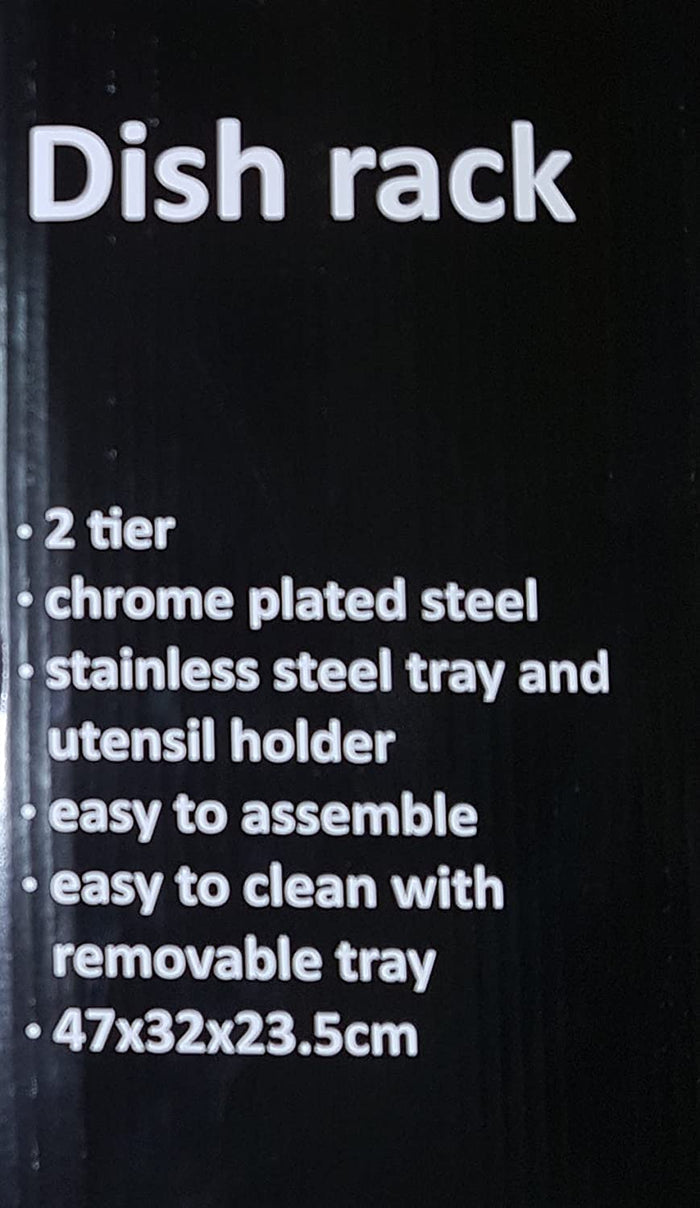 ITY 2 Tier Dish Rack with Chrome Tray - G3386