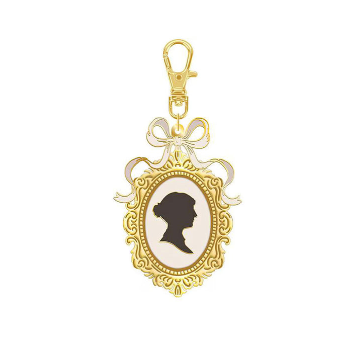 Jane Austen Silhouette Enamel Charm