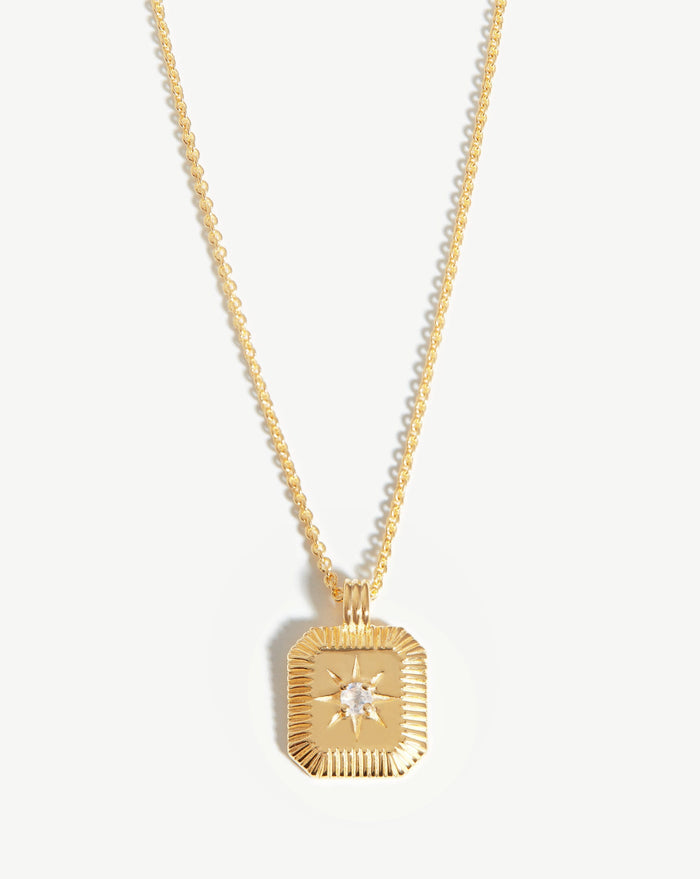 June Birthstone Pendant Necklace | 18ct Gold Vermeil/Rainbow Moonstone Necklaces Missoma