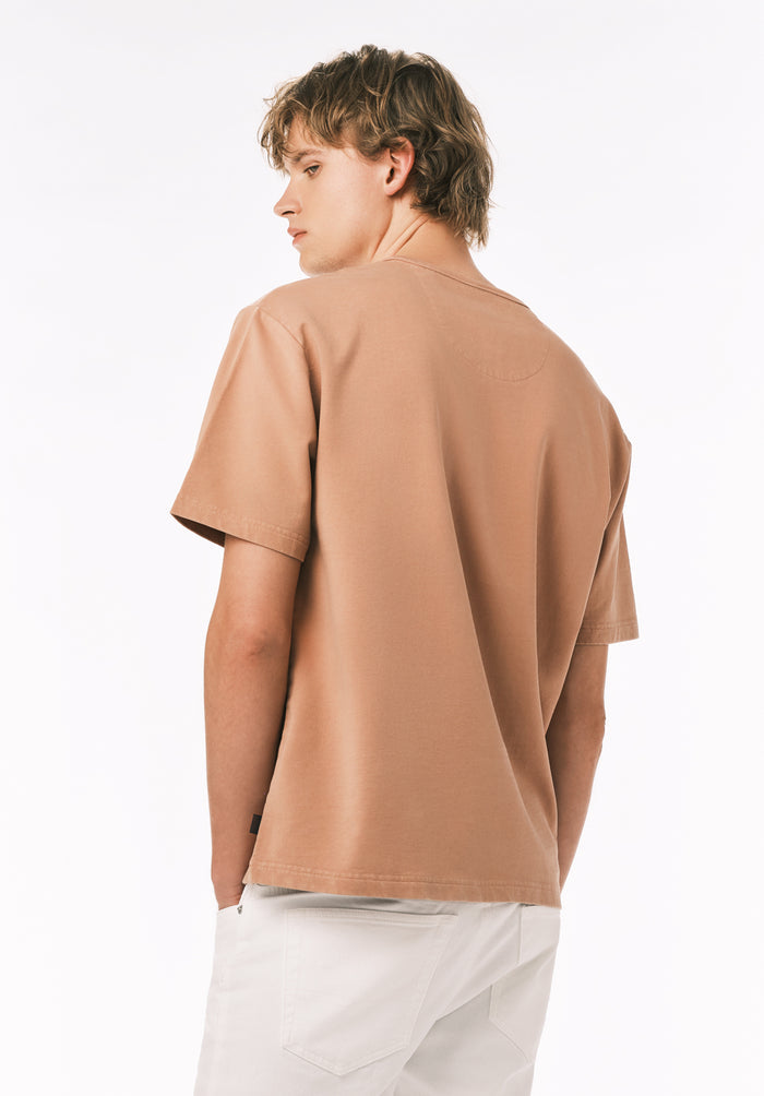 Buffalo Men Tops Beige Knit Knit Long Sleeve Regular Fit Crew Neckline