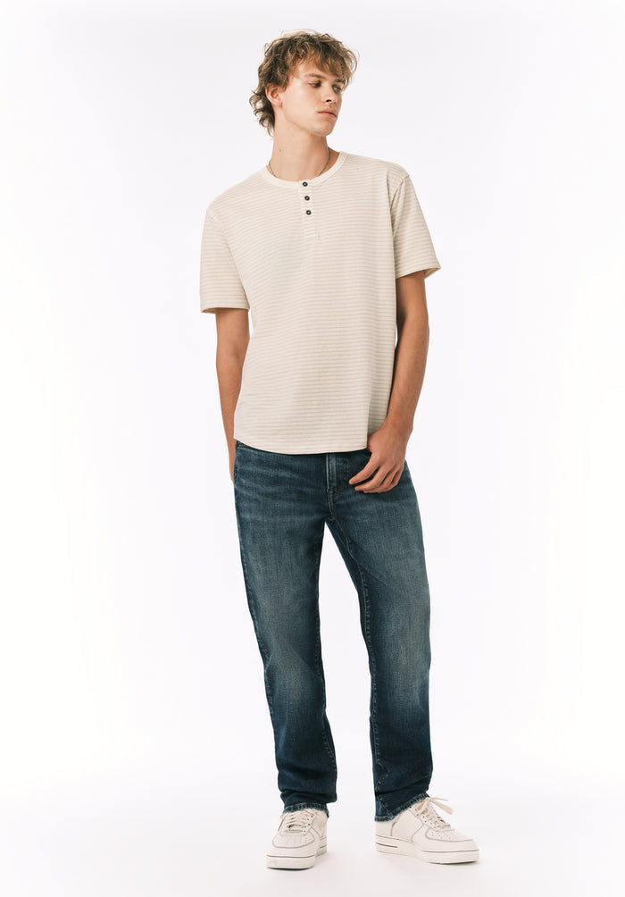 Buffalo Men Tops White Knit Knit Short Sleeve Regular Fit Short Sleeve