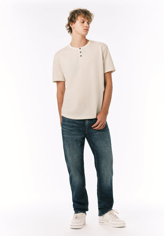Buffalo Men Tops White Knit Knit Short Sleeve Regular Fit Short Sleeve