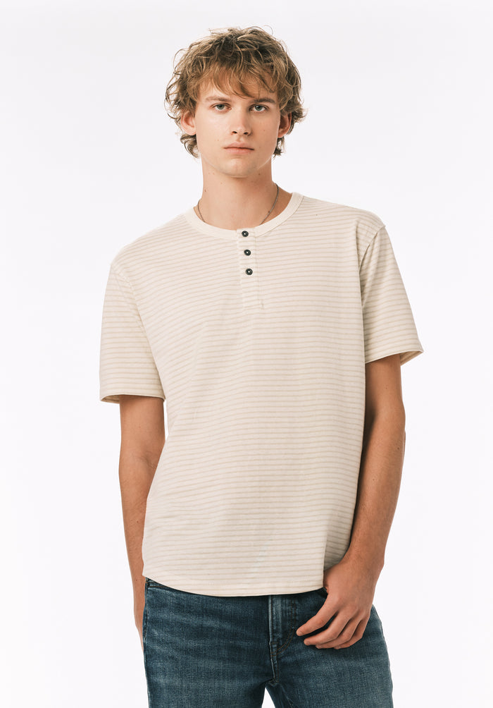 Buffalo Men Tops White Knit Knit Short Sleeve Regular Fit Short Sleeve