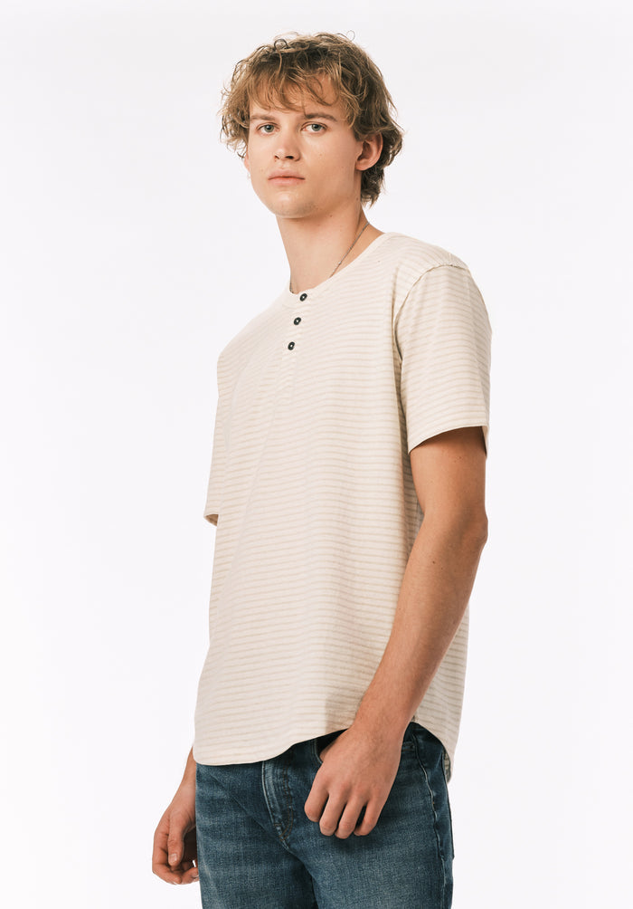Buffalo Men Tops White Knit Knit Short Sleeve Regular Fit Short Sleeve