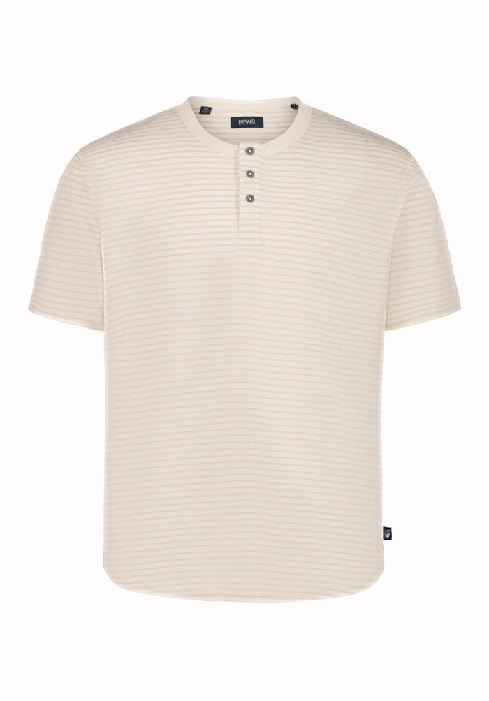 Buffalo Men Tops White Knit Knit Short Sleeve Regular Fit Short Sleeve