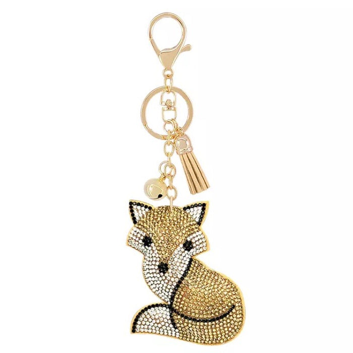 ✨ KeyChain / Bag Charm: Fox ~ Sparkle ~ Tawny 🦊
