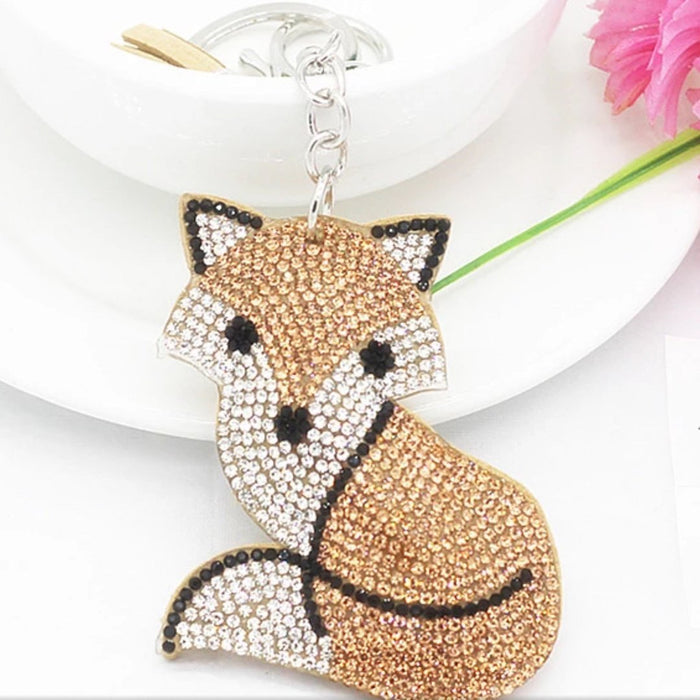 ✨ KeyChain / Bag Charm: Fox ~ Sparkle ~ Tawny 🦊