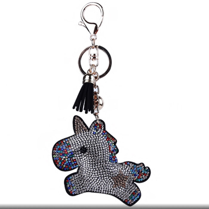 ✨KeyChain / Bag Charm: Sparkle Unicorn - Chonky - Black