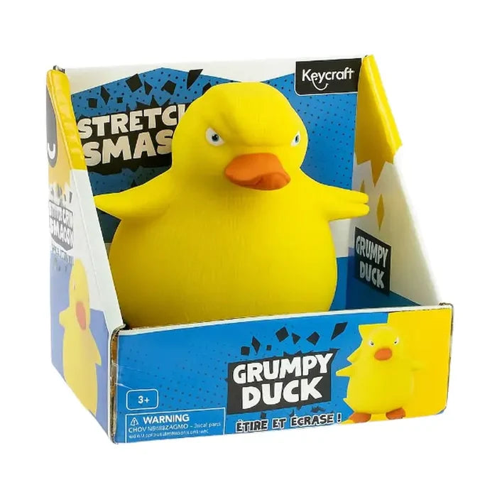 Keycraft Stretch 'N Smash Grumpy Duck Sand Filled Squishy Sensory Fidget Toy
