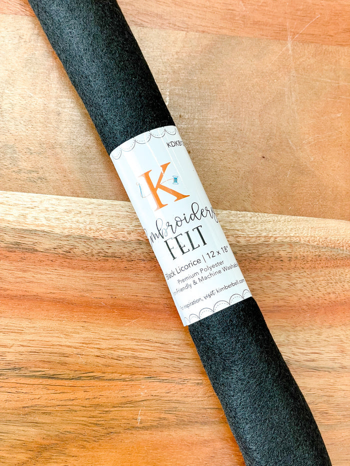 Kimberbell Embroidery Felt - Black Licorice