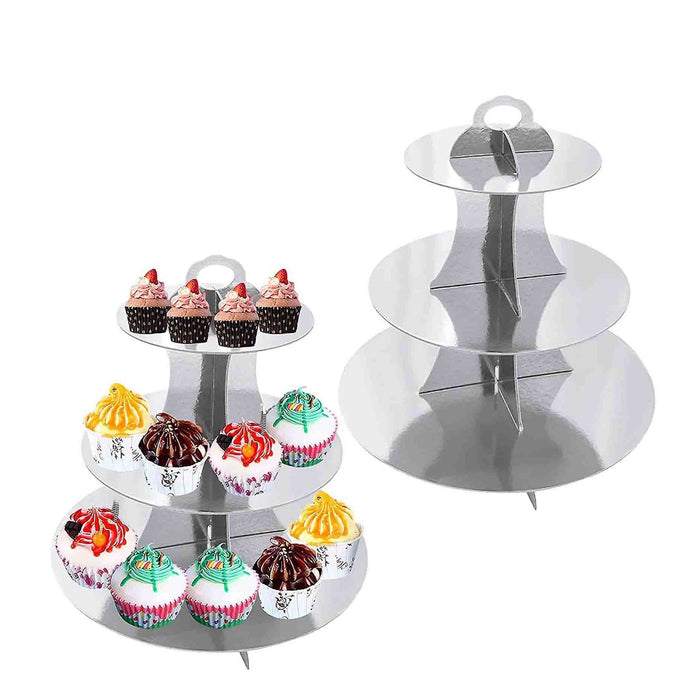 Kitchen Life Cake Stand 3 Tier - Silver