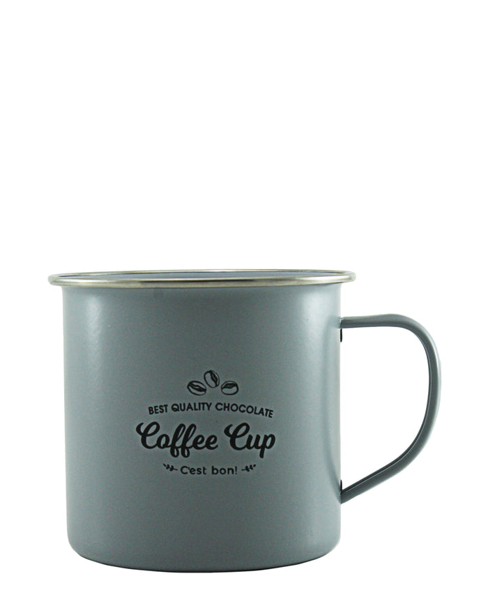 Kitchen Life Enamel French Mug - Blue Metal
