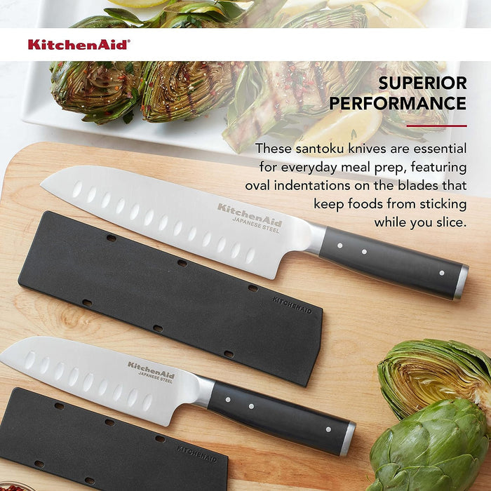 KitchenAid Santoku Knife 2Pc Set 7in And 5in