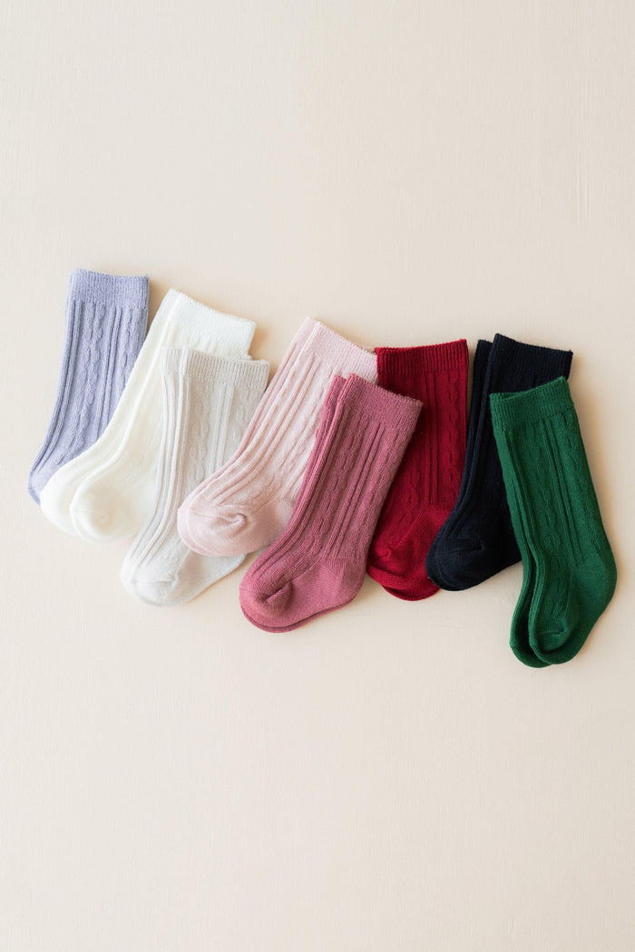 Kyte Baby cable knit Knee High Socks in core colors