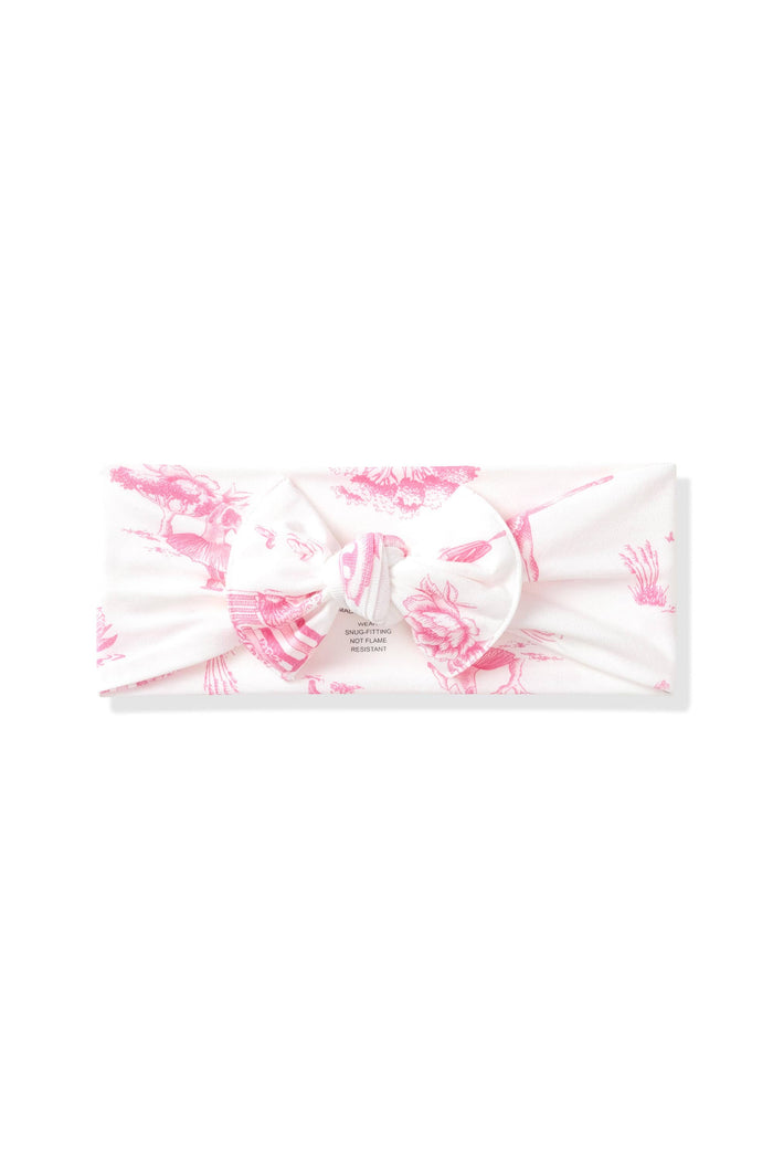 Product photo of the Knotted Bow Headband in Toile Ballet