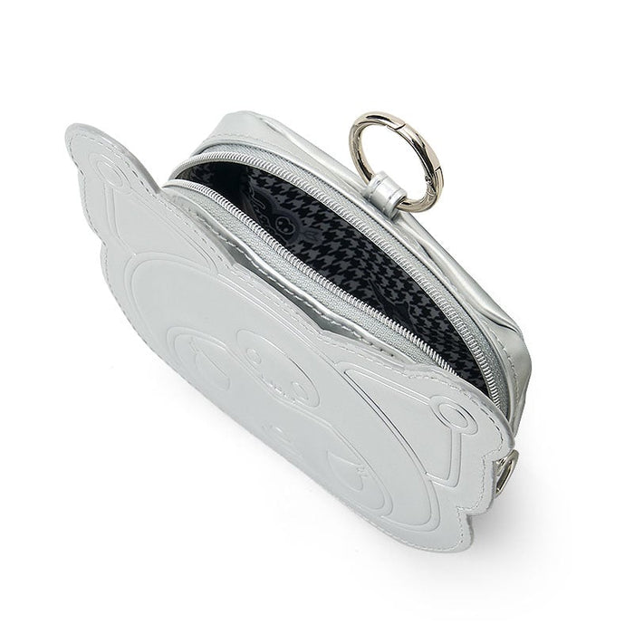 Kuromi Mini Zipper Pouch (Silver Houndstooth Series) Bags Japan Original