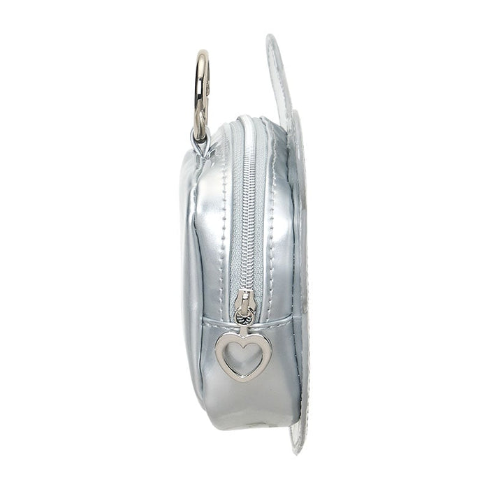 Kuromi Mini Zipper Pouch (Silver Houndstooth Series) Bags Japan Original