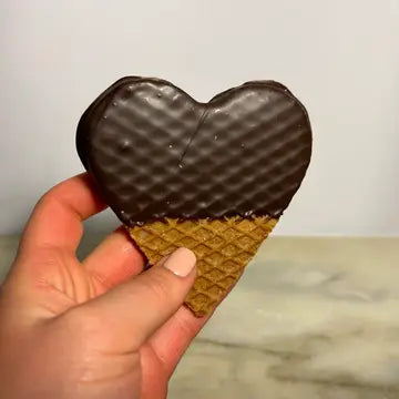 Single Packs- Gluten Free Stroopwafel Hearts Chocolate