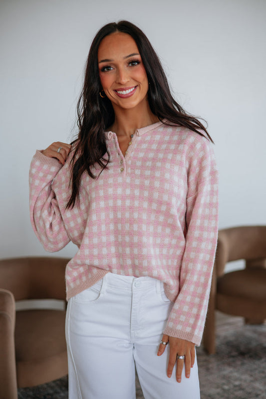 Laren Gingham Sweater