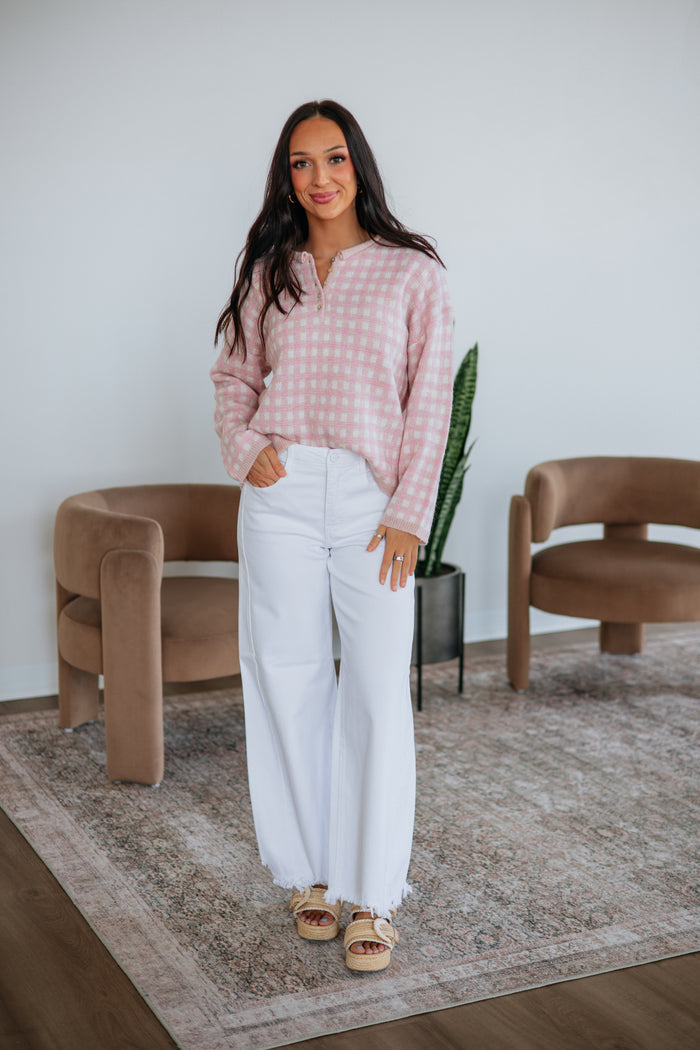 Laren Gingham Sweater