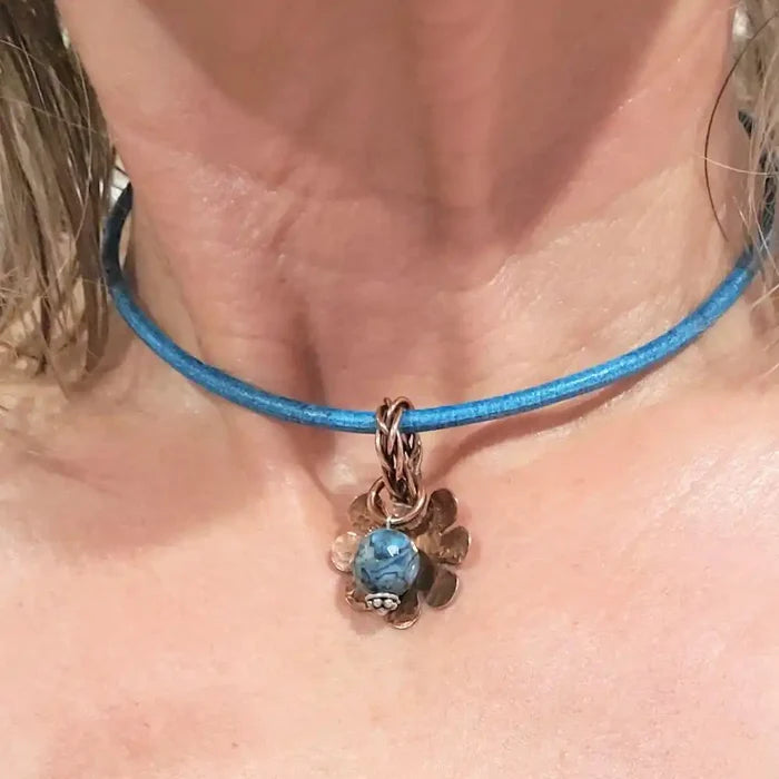 Large Braided Bail Larimar Blue Crazy Lace Bead PendantCharms & PendantsChoker$ 55.00Alexa Martha Designs