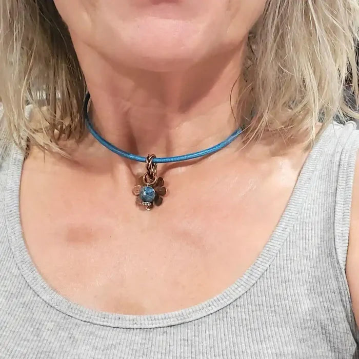 Large Braided Bail Larimar Blue Crazy Lace Bead PendantCharms & PendantsChoker$ 55.00Alexa Martha Designs