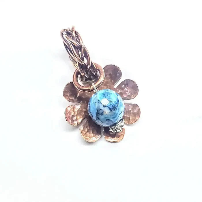 Large Braided Bail Larimar Blue Crazy Lace Bead PendantCharms & PendantsChoker$ 40.00Alexa Martha Designs