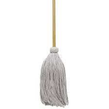 Large Cotton Deck Mop This Large Cotton Deck Mop with Wood Handle is handmade and is the perfect versatile wet mop for both indoor and outdoor cleaning jobs. Its sturdy handle  and is wire wound with a cotton mop head for optimal absorption-LCDM45 Hannah's Variety Store