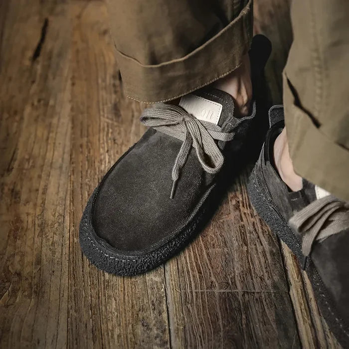 Laurent Vitalini Men’s Brown Suede Casual Moccasins