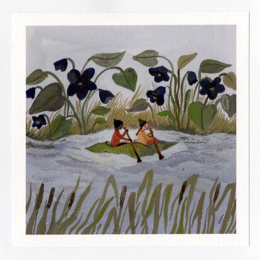 Leaf Boat 7x7 print