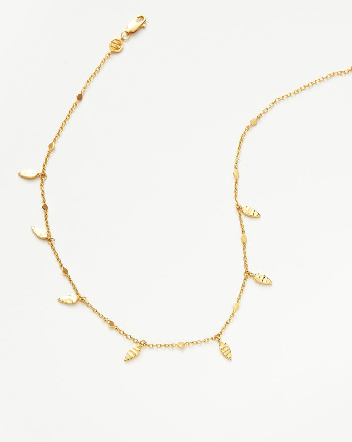Leaf Charm Choker | 18ct Gold Plated Vermeil Necklaces Missoma