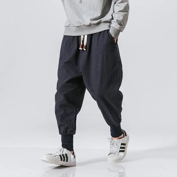 Leo Ferrand Loose Cotton Linen Harem Pants