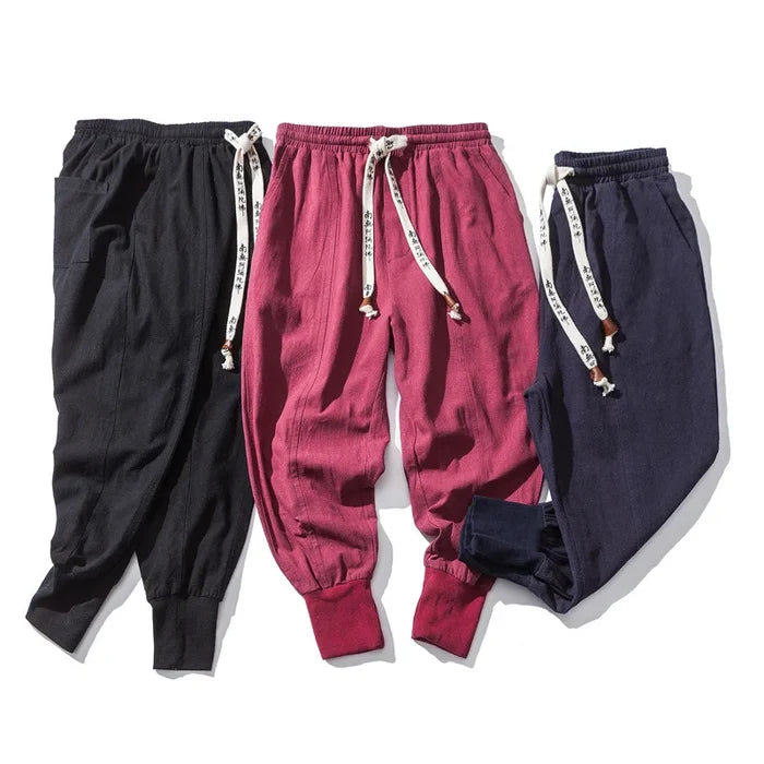Leo Ferrand Loose Cotton Linen Harem Pants