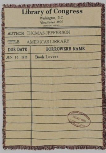 Library Card Throw - Library of Congress Shop