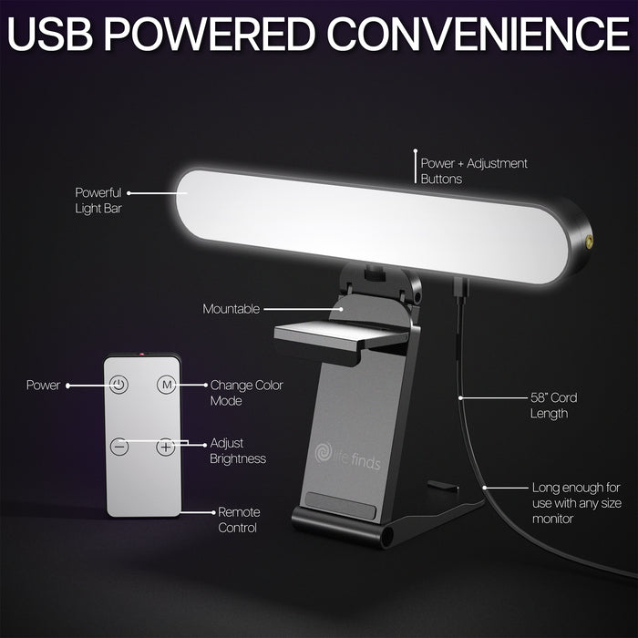USB powered Life Finds web cam with a light bar