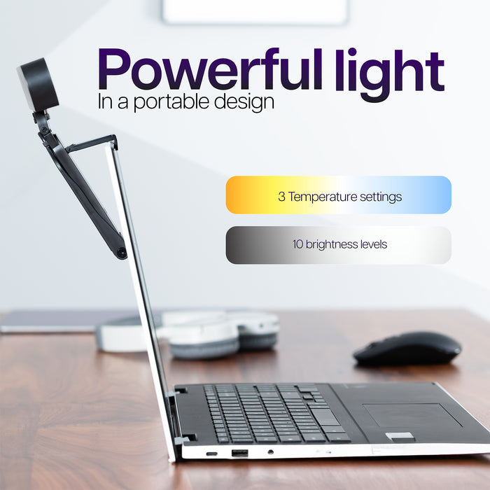 Life Finds web cam with a light bar with brightness settings and temperature settings