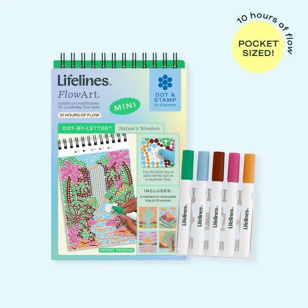 Lifelines FlowArt MINI Dot-By-Letter - Nature's Wonders - Meditative Art