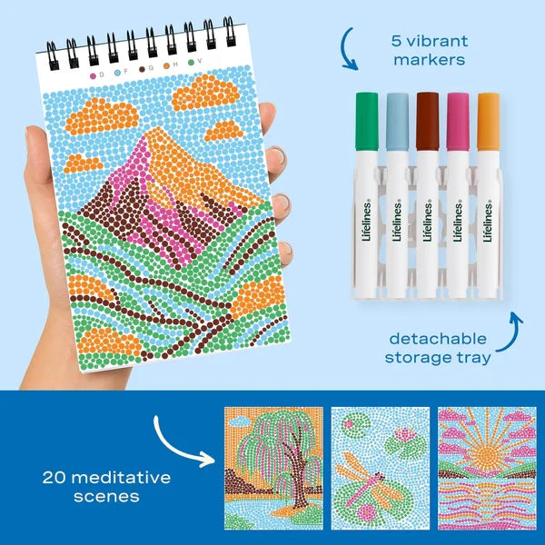 Lifelines FlowArt MINI Dot-By-Letter - Nature's Wonders - Meditative Art