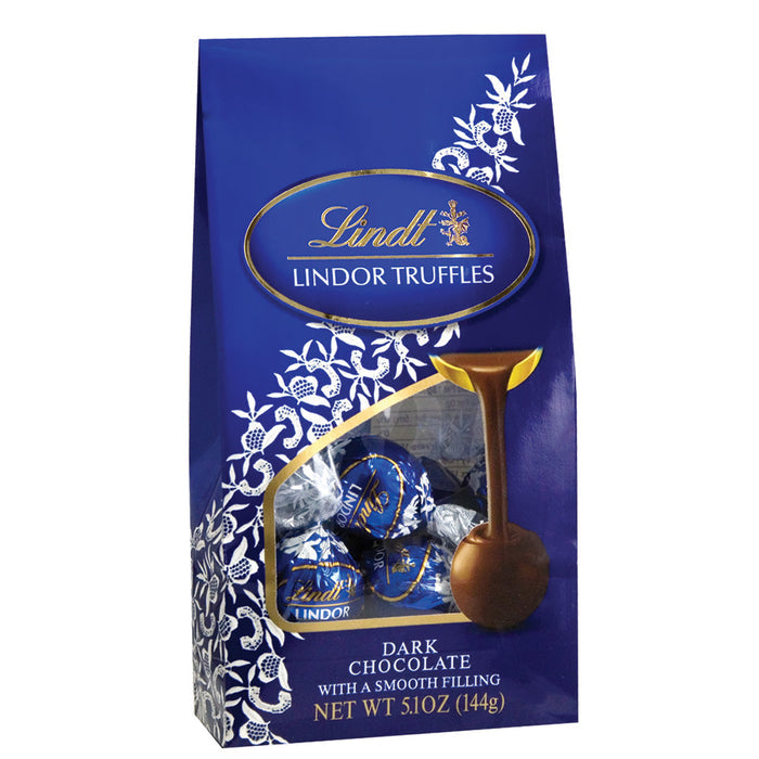 Lindt Lindor Dark Chocolate Truffle Candy Bags - 6 Count