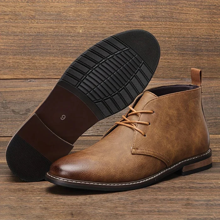 Lior Men’s Retro Leather Desert Boots